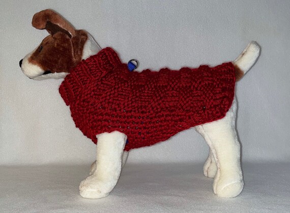 Basketweave Chunky Turtleneck Dog Sweater - Etsy