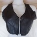 Leather Bra~Halter~Crop Top~Lingerie~Dancer~Harley Rider~Cowgirl~Biker~Western~Genuine Leather~80's~New Old Stock~Sizes~Lg-XL~Real Leather 