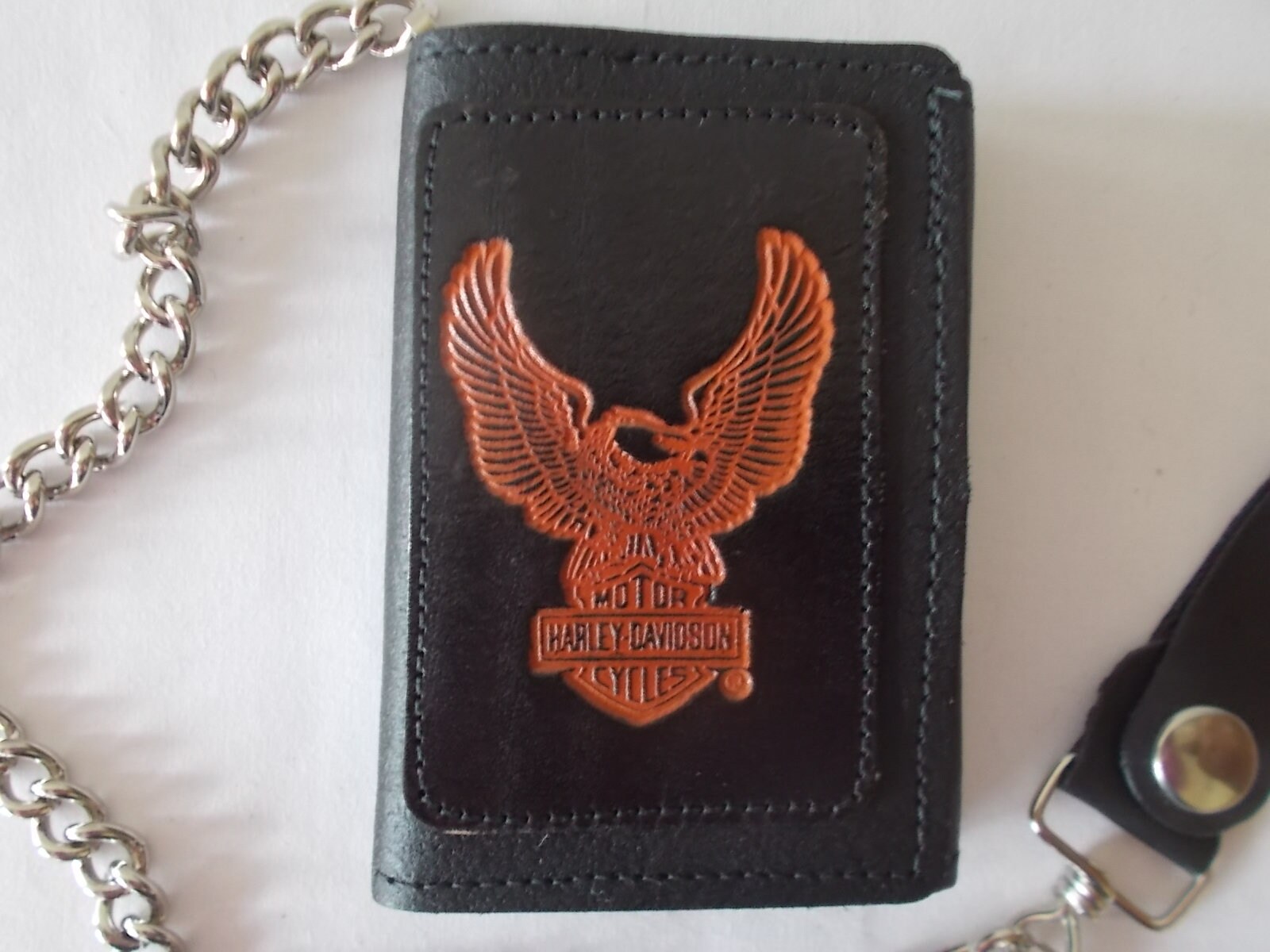 Pre Owned Harley Davidson Snap Biker Wallet Bar & Shield with Stainles –  Darias Accents