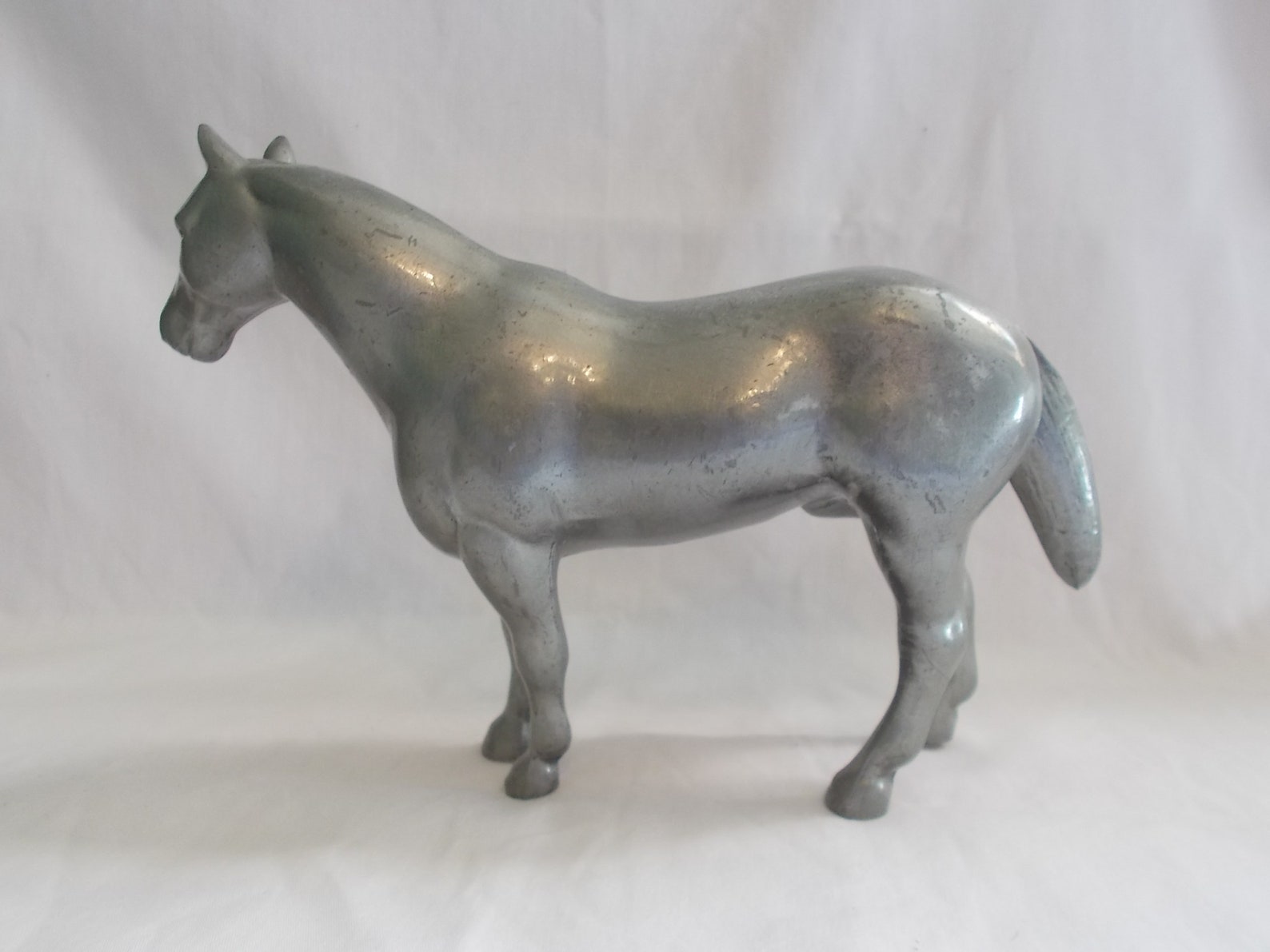 VintageMetalAmericanQuarterHorseFigurineStatueNiceAQHA Etsy