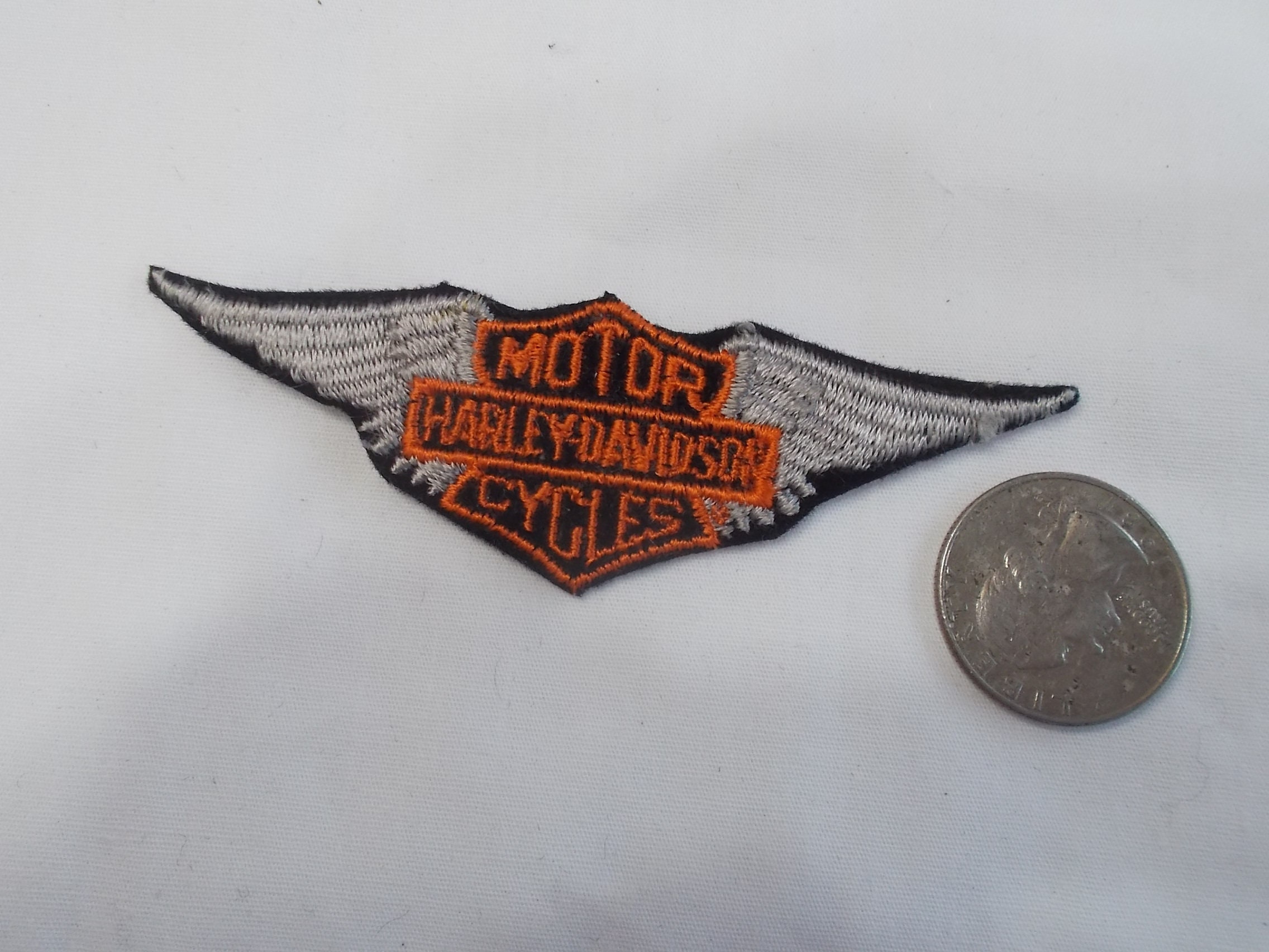 Harley Davidson Eagle ( XL Size) Embroidered Patch Iron On, 7-'' by 6-'' in