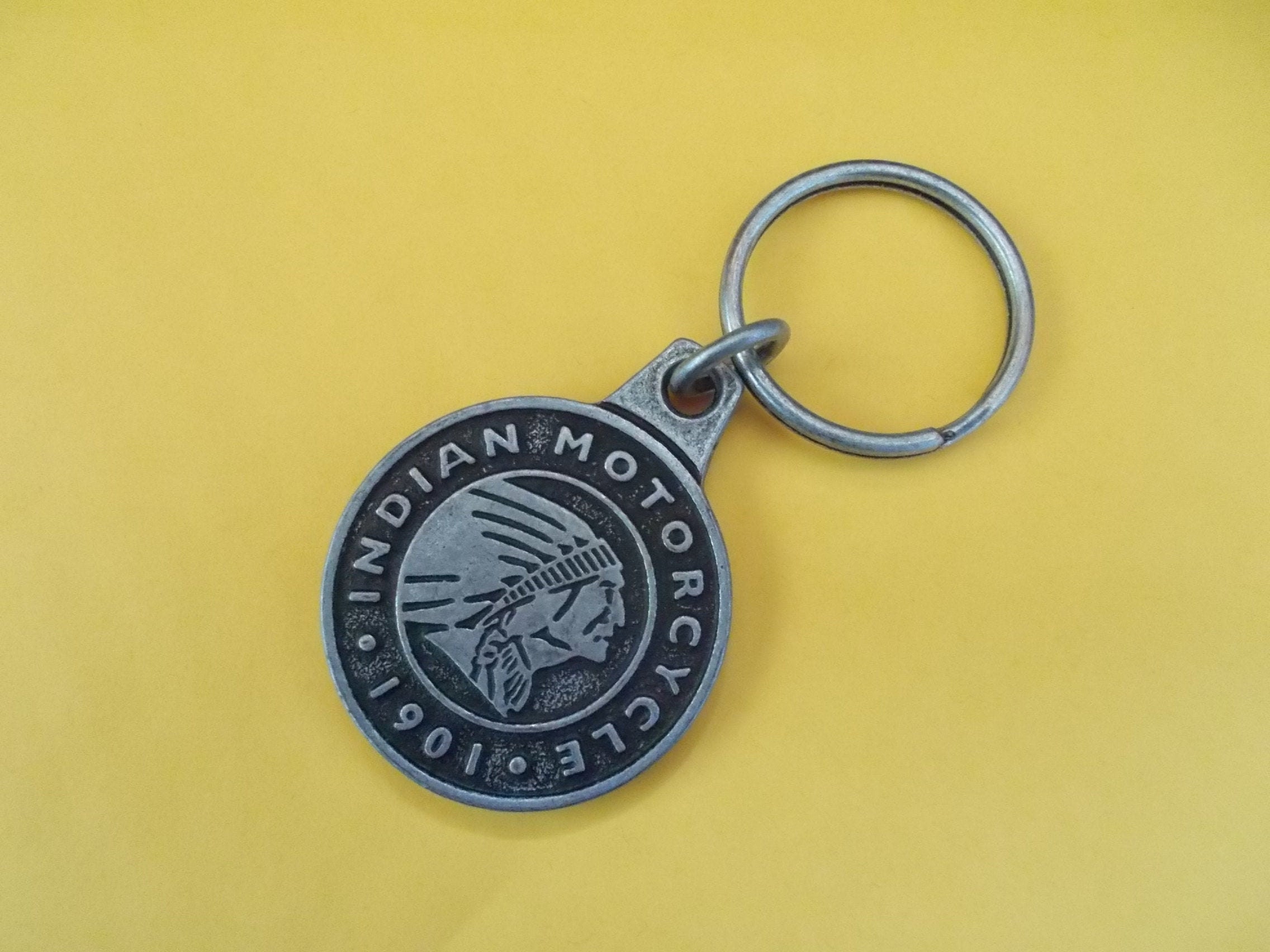 Indian Vintage Motorcycle Key Chain Ring Personalized