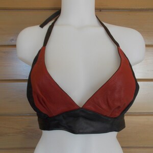 Red Leather Bra 