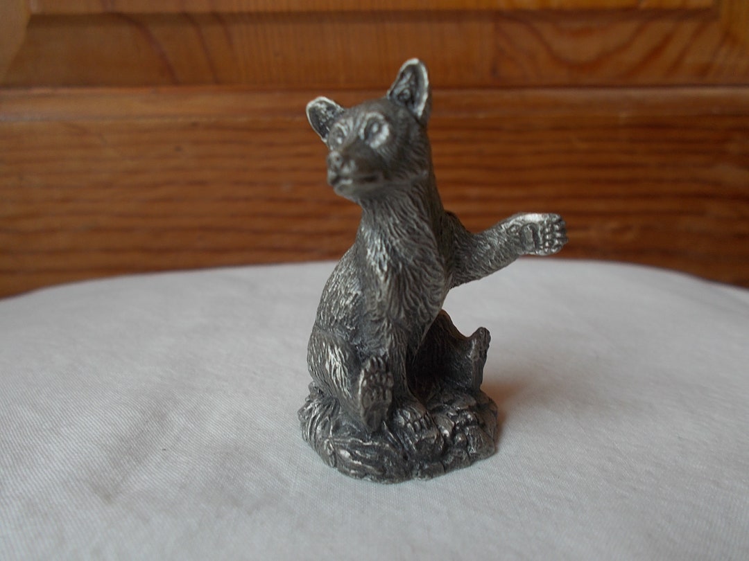 VintagePewterBEARFigurineBear Etsy España