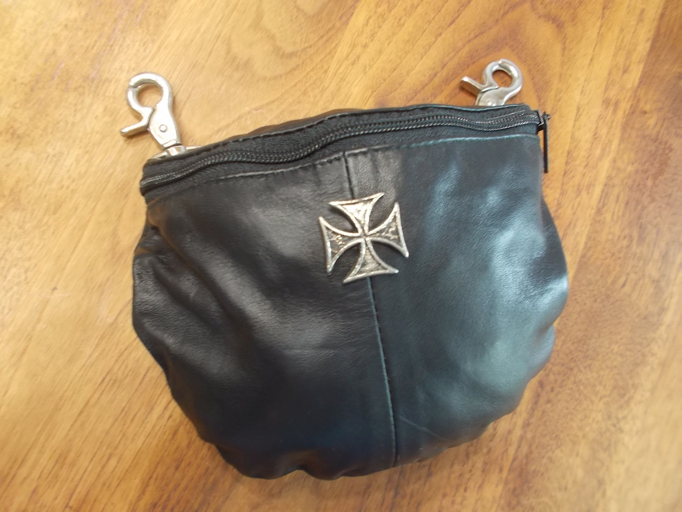 Genuine leather belt loop bag/purse