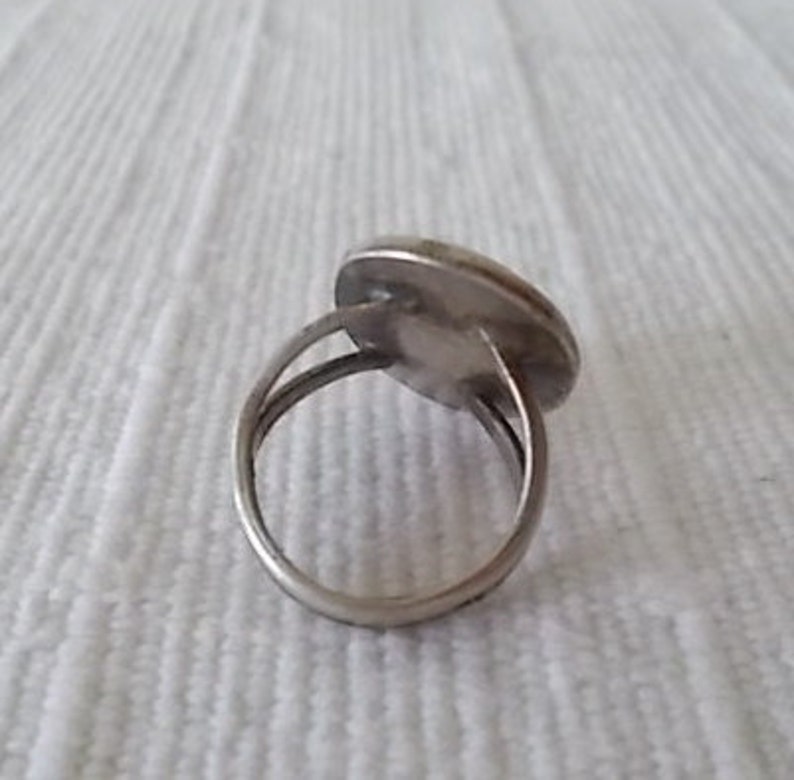 Old Pawn~Vintage~Native American~Sterling Silver~RING~Turquoise Stone~Old~Handmade~925~Fine Jewelry~Size~6 12~Mens~Womans~Southwestern~Nice