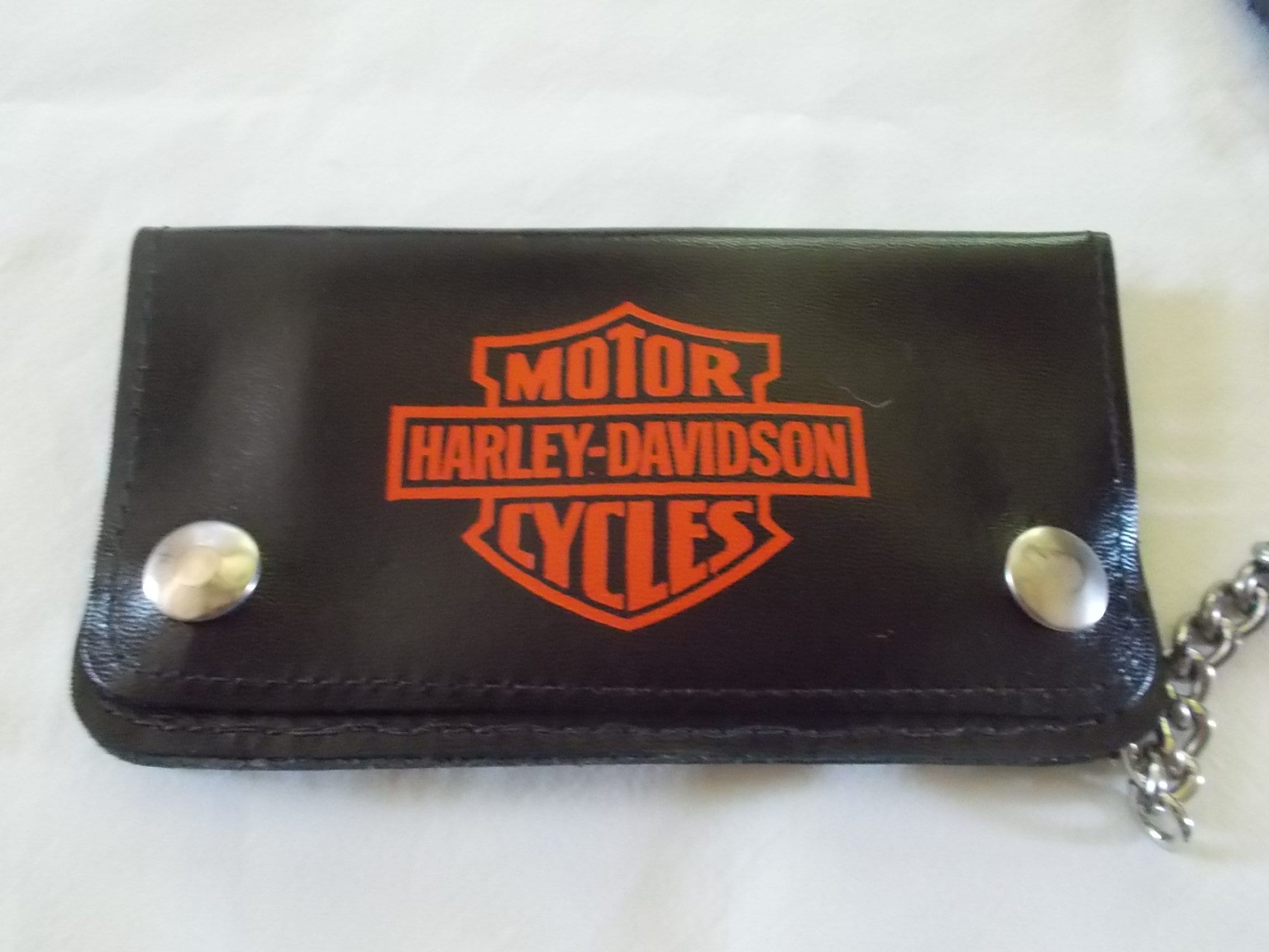 Pre Owned Harley Davidson Snap Biker Wallet Bar & Shield with Stainles –  Darias Accents