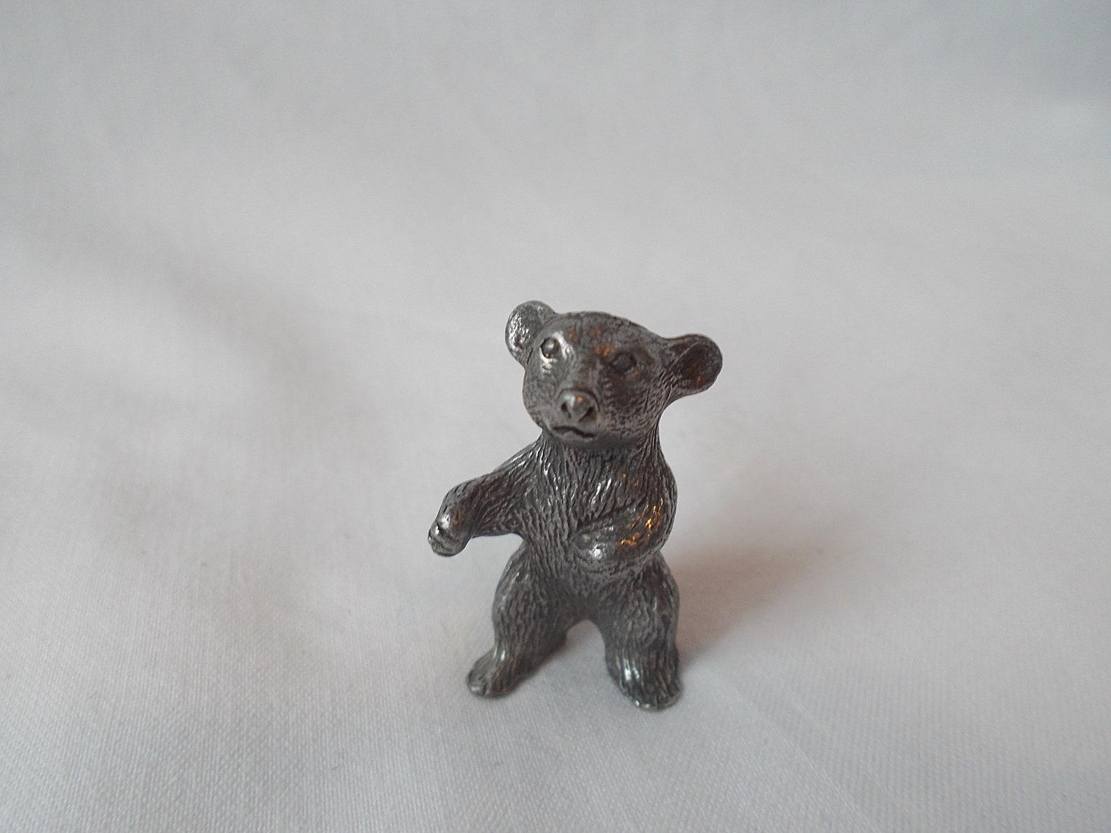 VintagePewter BEAR CUB Figurine Fine Pewter Metal Etsy