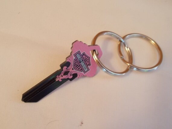 Vintage~Harley Davidson Key Chain / Key Ring~Woma… - image 1