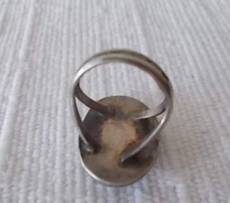 Old Pawn~Vintage~Native American~Sterling Silver~RING~Turquoise Stone~Old~Handmade~925~Fine Jewelry~Size~6 12~Mens~Womans~Southwestern~Nice