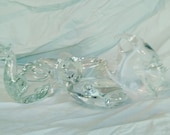 MURANO glass menagerie - 4 pieces. Angel fish, frog, snail, starfish votive holder