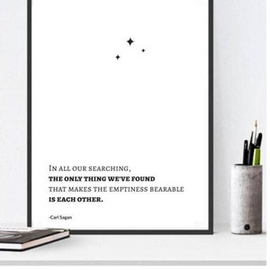 In all our searching-Carl Sagan printable quote, printable, science quote