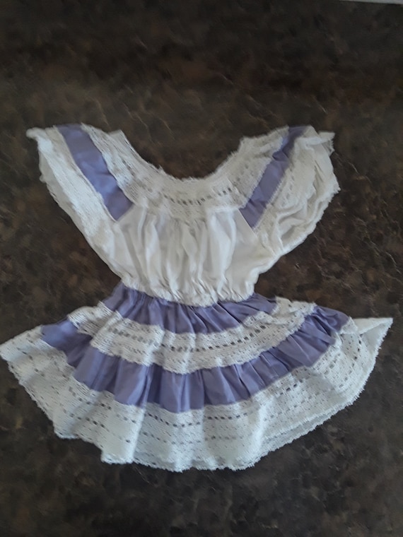 1940s Handmade Toddler Girls Play Dress Cotton