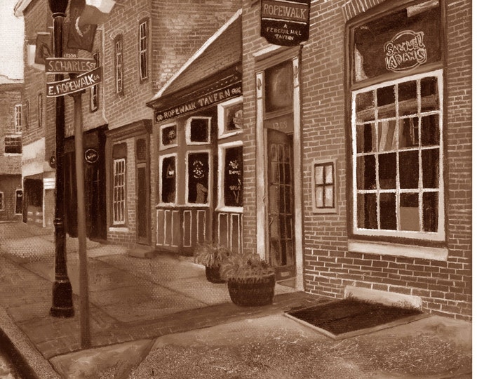 Charm City, Baltimore Art, Ropewalk Tavern, Art Print, Federal Hill