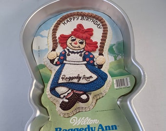 New/Vintage Wilton 1981 Raggedy Ann Cake pan, Theme Party Doll Designs, Doll Mold Cake Pan, Raggedy Ann Mold Pan, Vintage Wilton Mold Pans