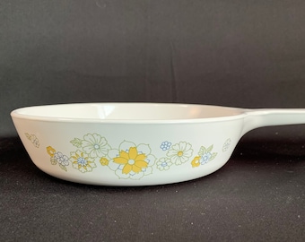 Floral Bouquet Corning Ware Small Skillet, Small Corning Ware Pan,  Made in USA, P-83-B 6-1/2"