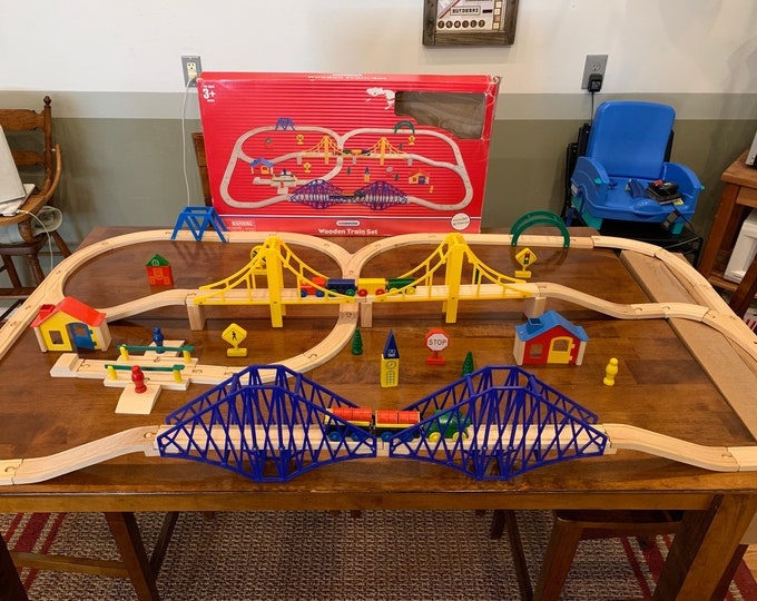 Kids Connection Wooden Train Set, Comes in Original Box and Set is ...