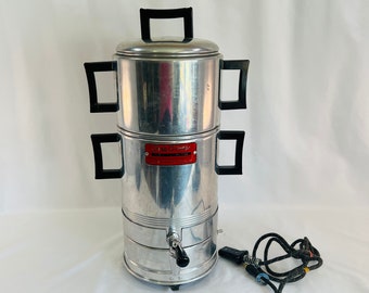 Vintage REGAL Mid Century Modern Space Age Percolator 40 Cup Coffee Maker w  Box