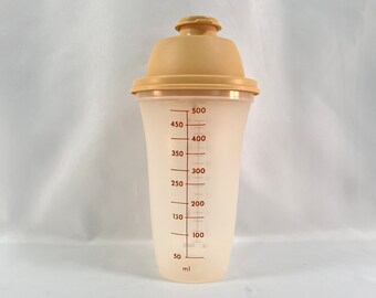 Vintage Tupperware Quick Shaker Clear with Harvest Gold Lid