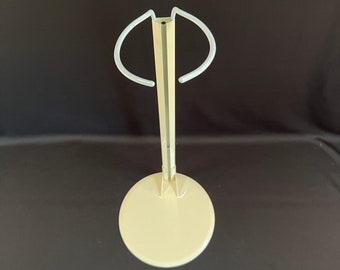New/Vintage 19-1/4&quot; - 27&quot; X 8&quot; Base Extra Large Metal Doll Stand, Adjustable Height Stand, Doll Stand for Tall Doll, Monique Doll Stand