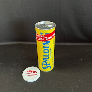 New/Vintage Unopened Spalding Tennis Ball Tin with 3 Balls Inside, Never Opened, New Improved Longer Life Truer Bounce