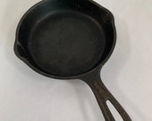 Cast Iron 3 Small Skillet 6-1 2 quot , Rustic, Heavy Duty, Camping or Everyday Use, Made in USA
