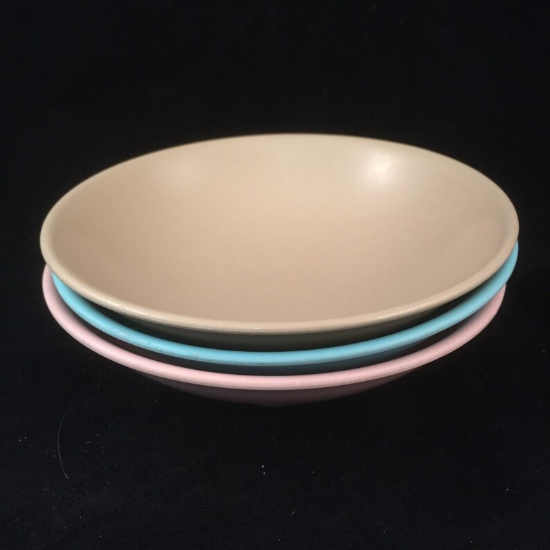 Set of 3 Melmac Lournay 5 Bowls Condiments Nuts Dessert Candy Pastel Colors