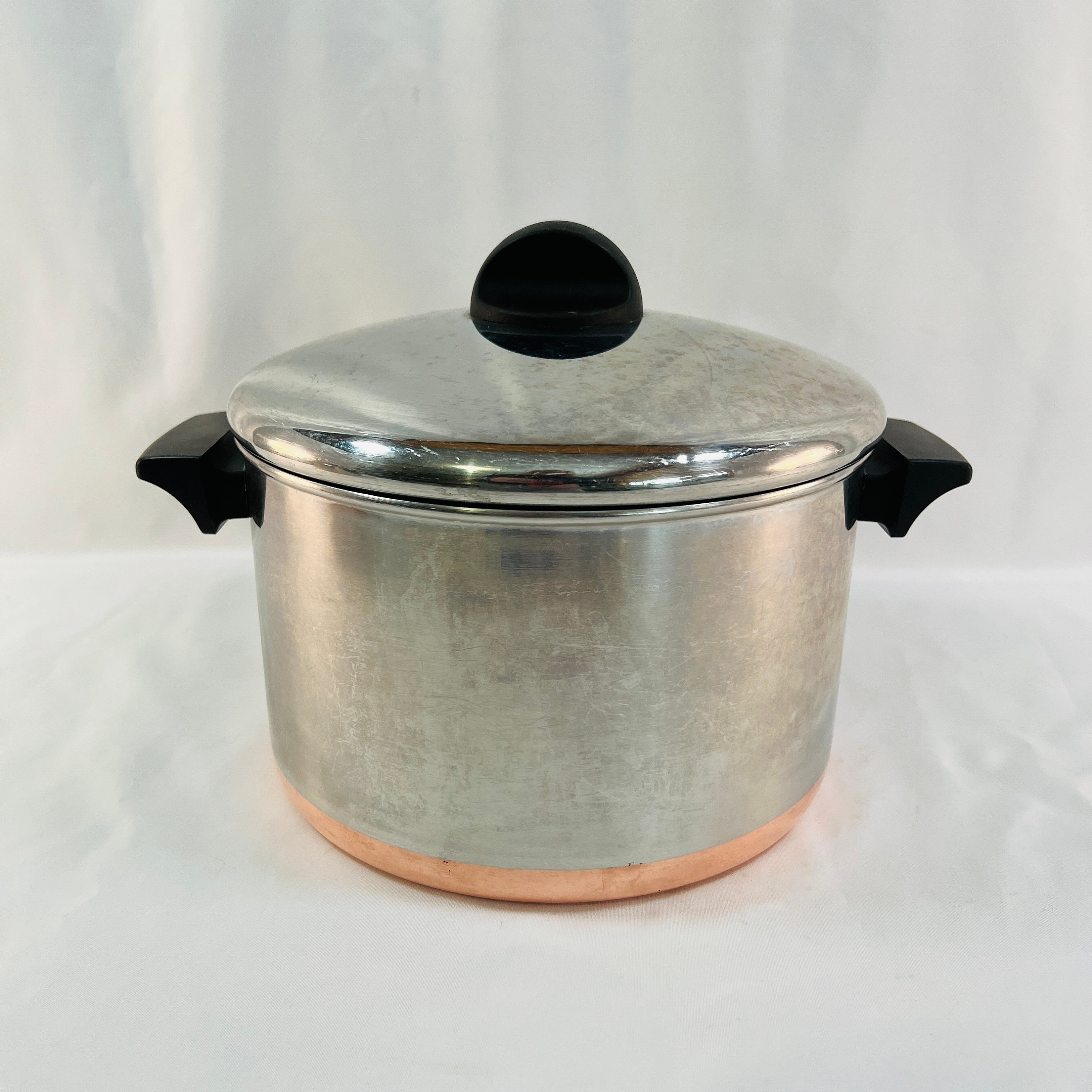 Maid of Honor Copper Bottom Stainless Steel Pot With Lid Sears Roebuck  Vintage 8