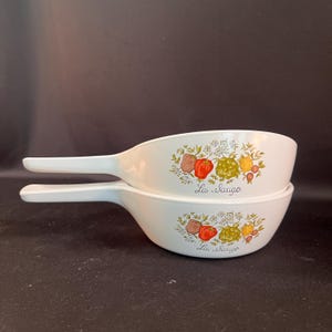 2 Spice of Life Corning Ware Saucepans, Retro 1970&#39;s Spice of Life P-81-B, Oven and Range Top Safe, Made in USA