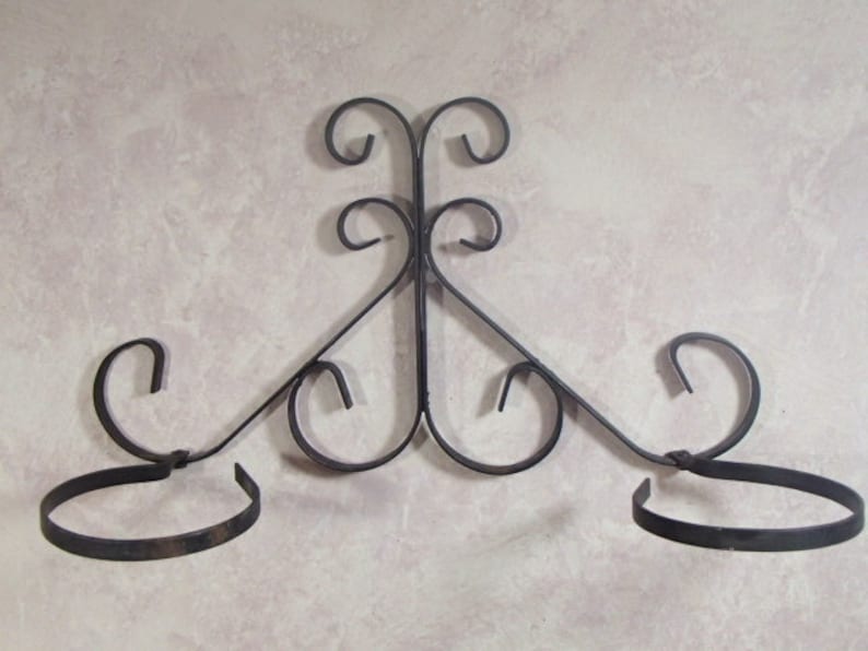 Wrought Iron Wall Mount Plant/Pot Holder Garden Home Rustic Etsy