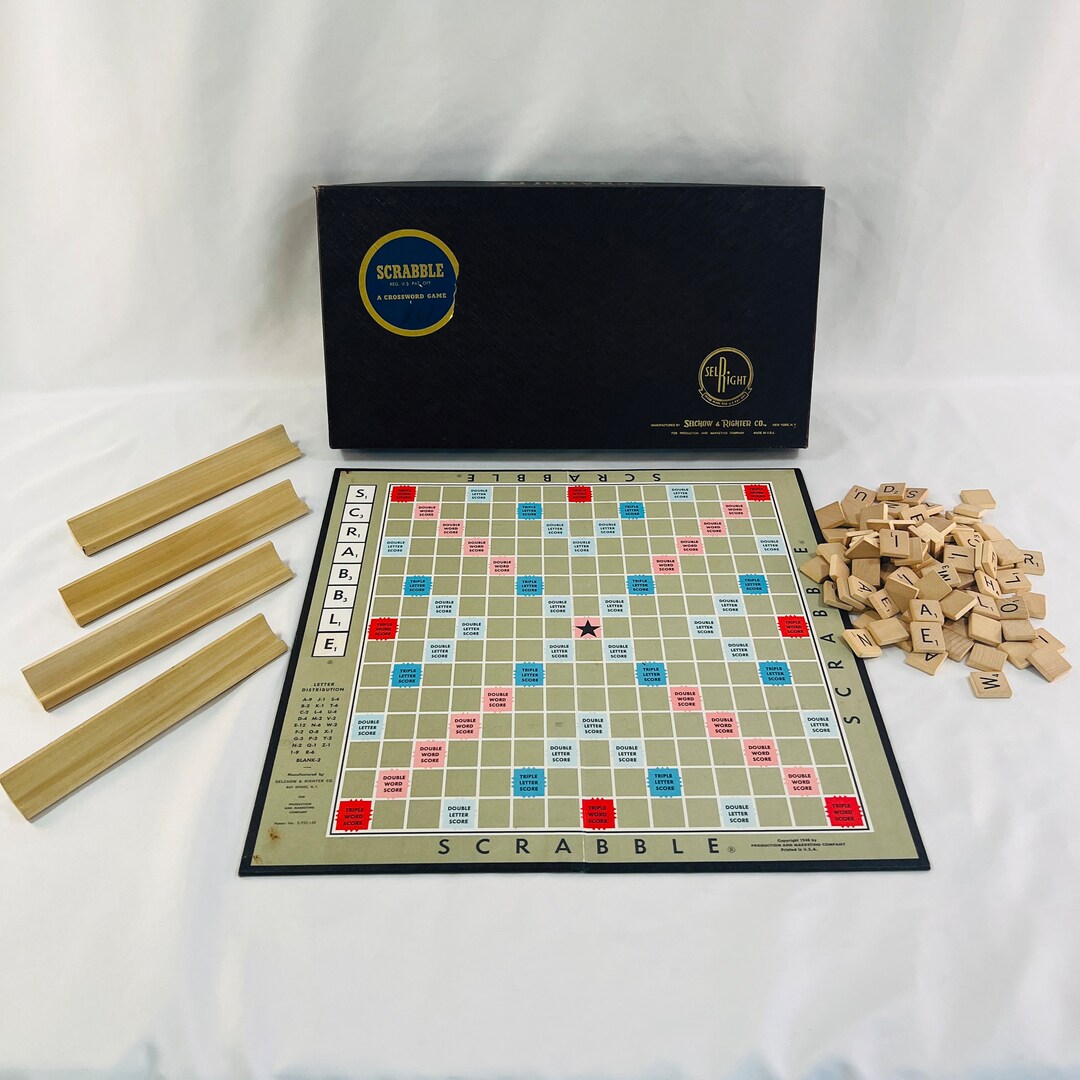 Vintage 1948 Scrabble Crossword Game Complete With 100 Wood Etsy Vintage 1948 Scrabble Crossword Game Complete With 100 Wood Etsy