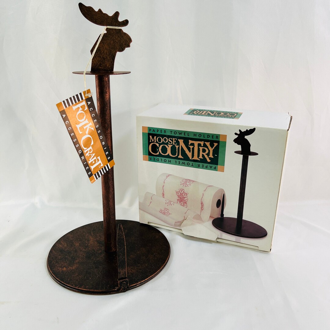 Folk Craft Country Paper Towel Holder by Tienshan, New in Excellent