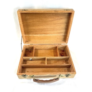 Rustic Painters Box, Solid Wood, Shows Definite Ware, Rustic Box For Storing Art Supplies, Unique Piece, Art Supply Box