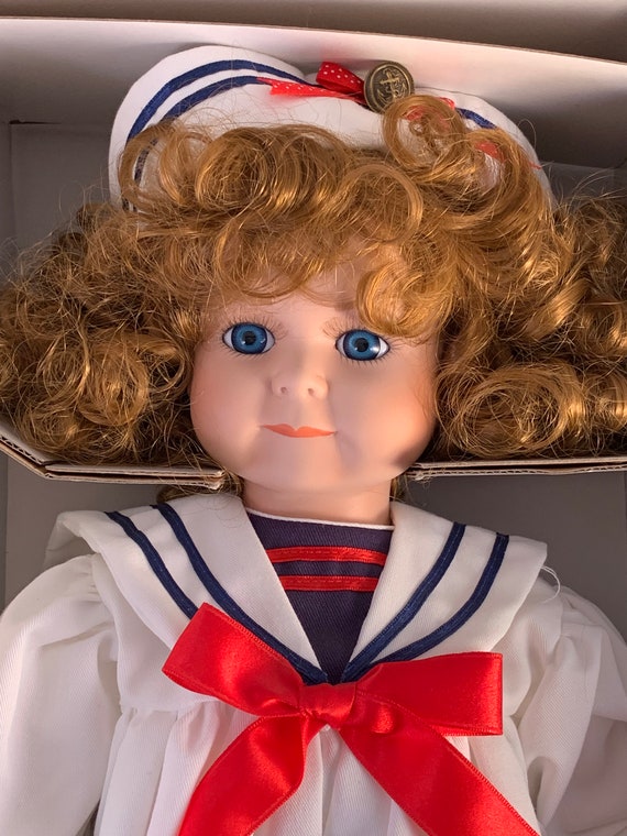 REDUCIDO 1993 Muneca Westminster Belinda Caja Original Excelente Condicion Nunca Usada Vestido de Marinero Pestanas Reales Cara de Porcelana Piernas Manos Etsy Mexico