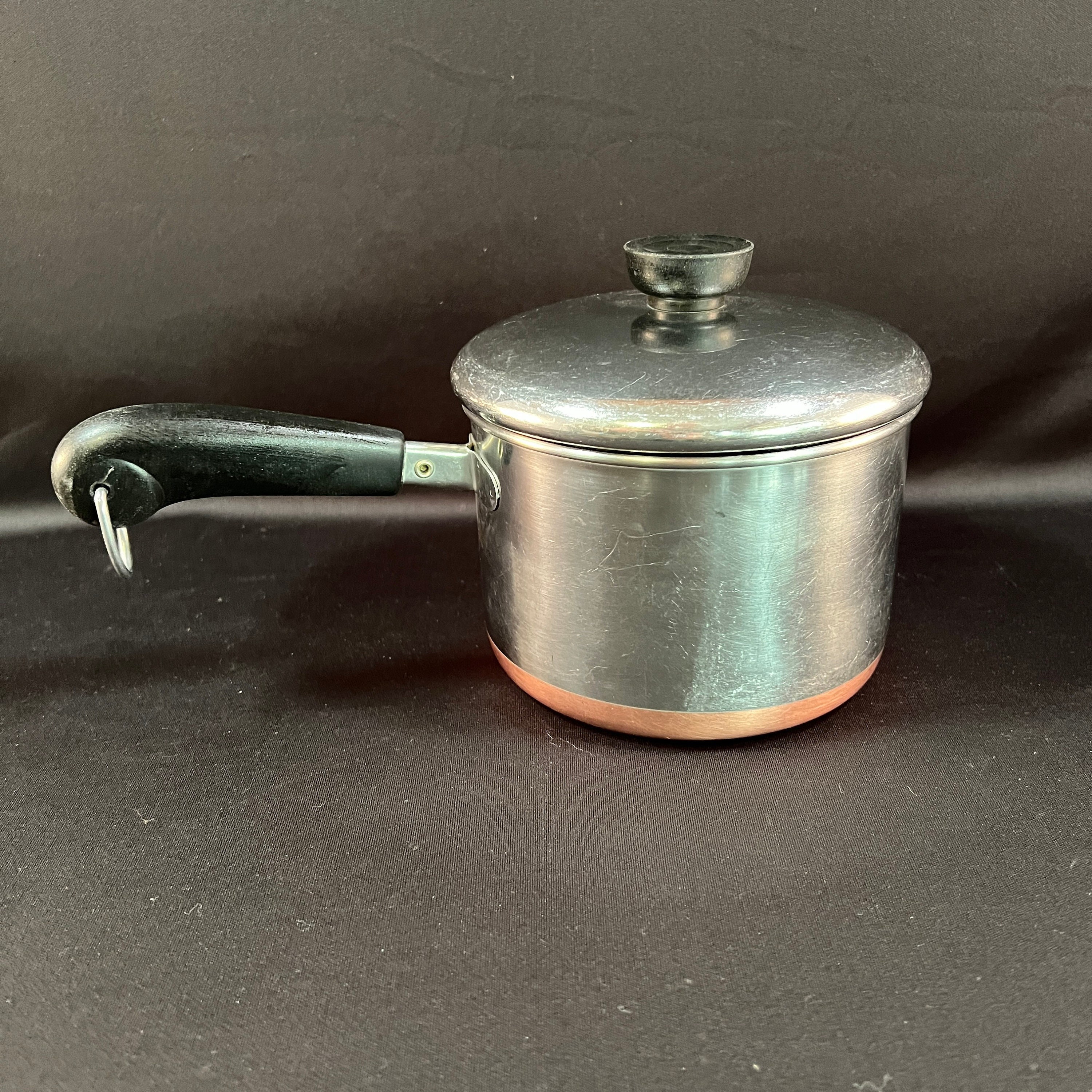 revere ware, Kitchen, Revere Ware Copper Core Bottom Vintage 5 Pc Set  Pots Pans Lids Usa