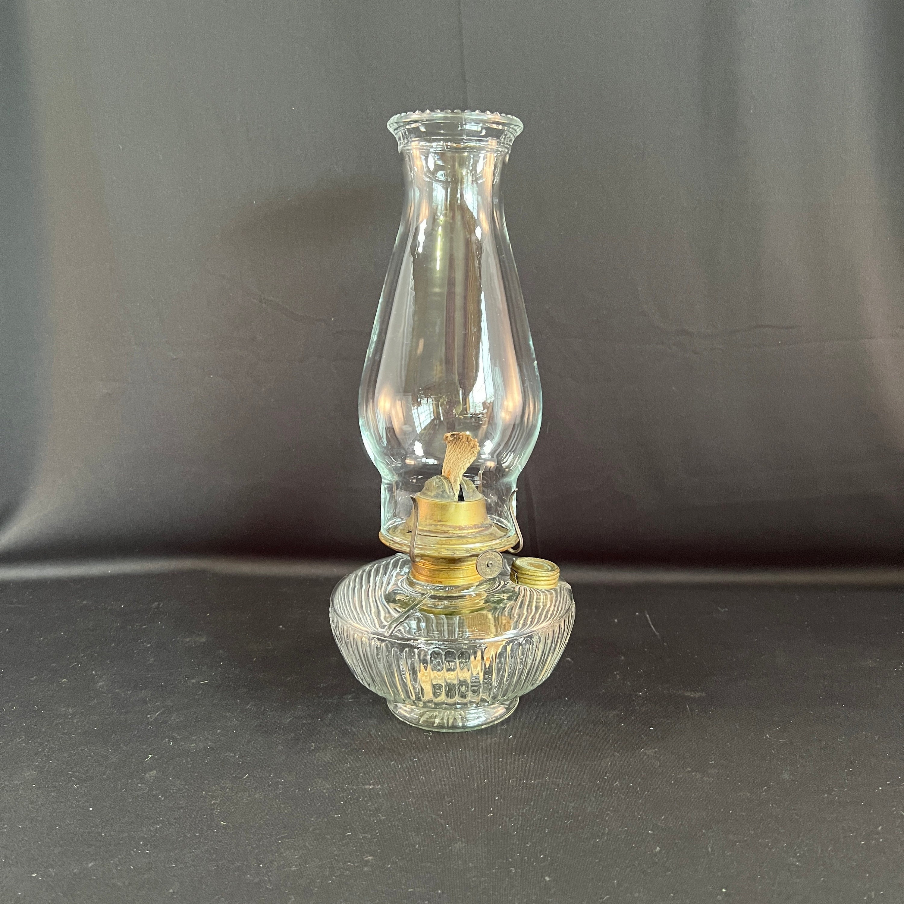 Vintage Glass Chimney Oil Lamp Shade Gas Kerosene Light Antique Old 5"H 42mmBase 