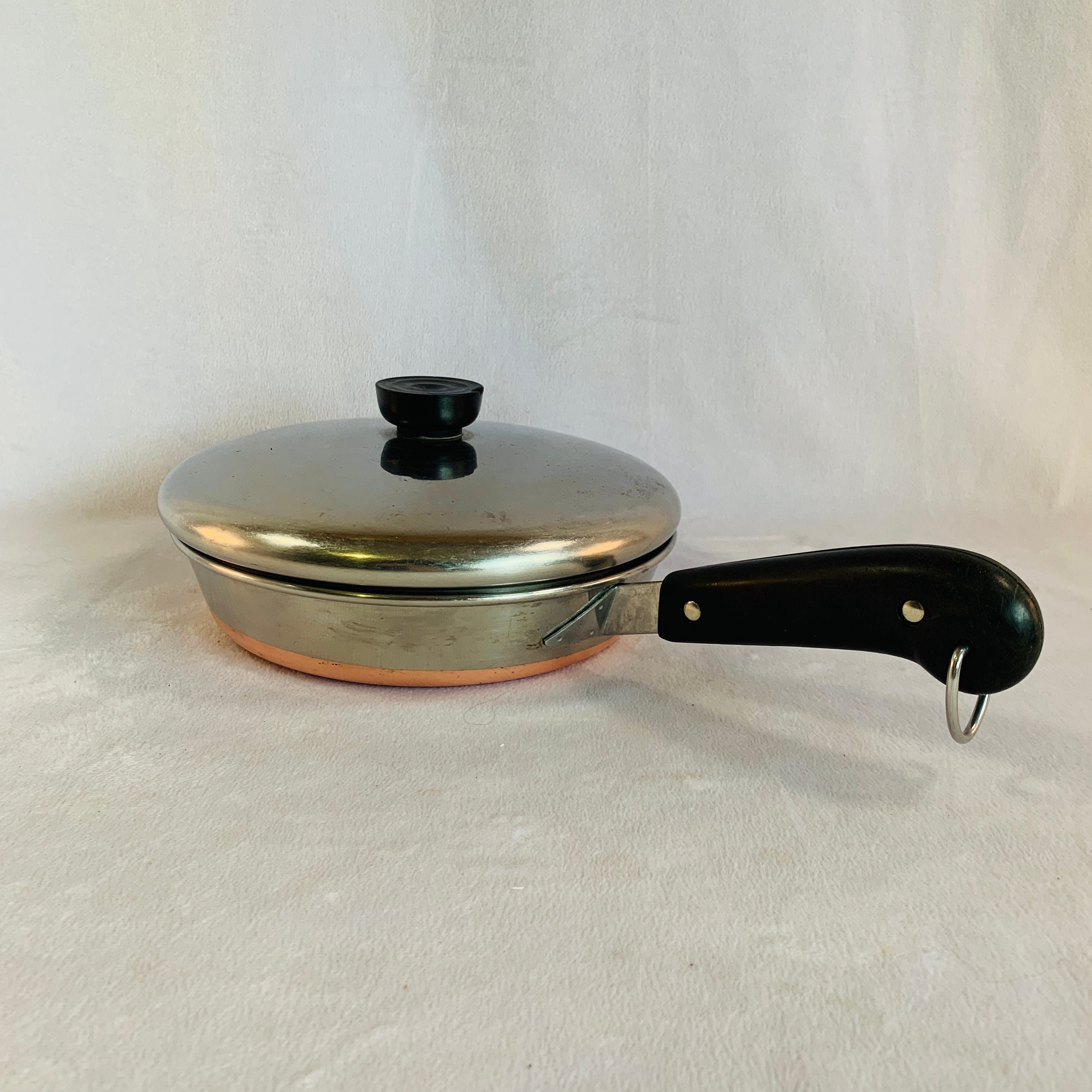 Vintage Revere Ware 6 Inch Stainless Fry Pan copper bottom Made in
