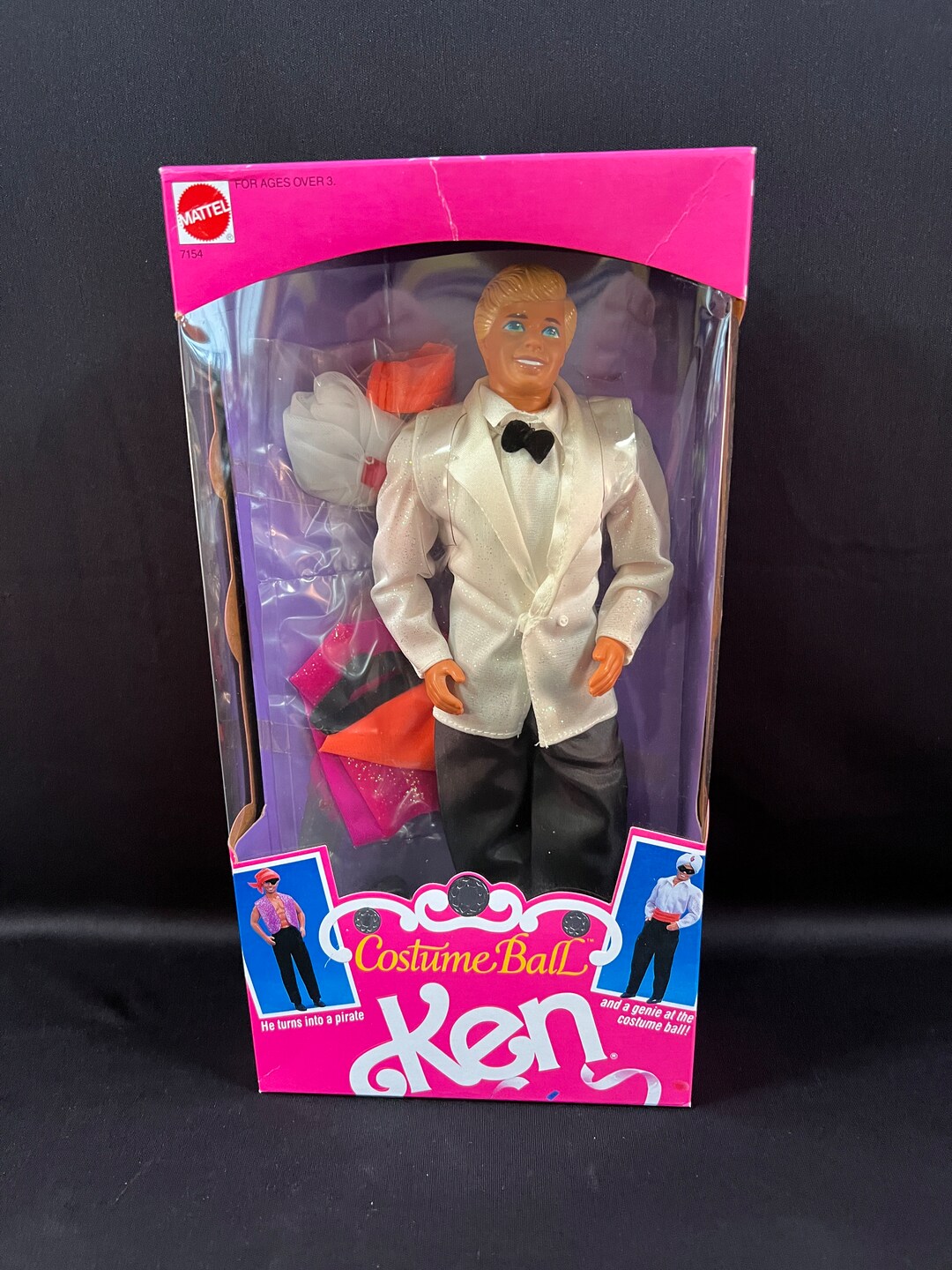 New Vintage 1990 Costume Ball Ken in Original Box, Collectible Doll