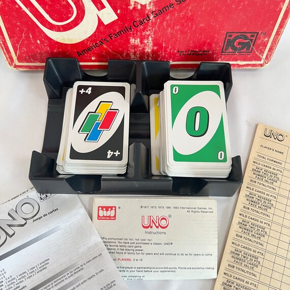 UNO Card Game with Original Box & Instructions COMPLETE 2 Sets of VTG*  1973+1979