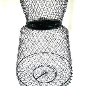 Cesta plegable para peces de malla de alambre flotante Eagle Claw, contenedor para peces, cesta para peces sumergible