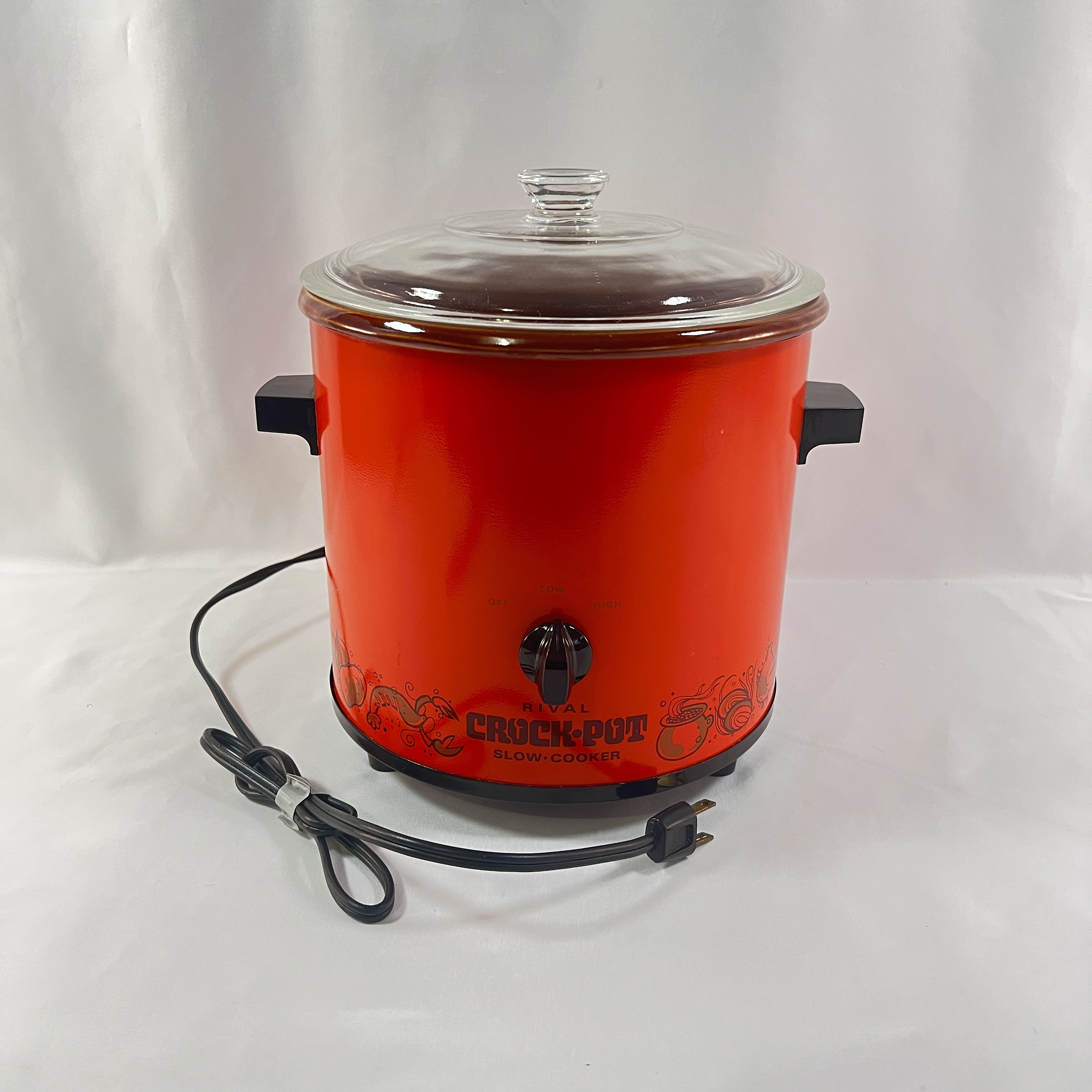 Rival Crockpot Stainless steel 4 1/2 Qt black stoneware Slow Cooker Pot