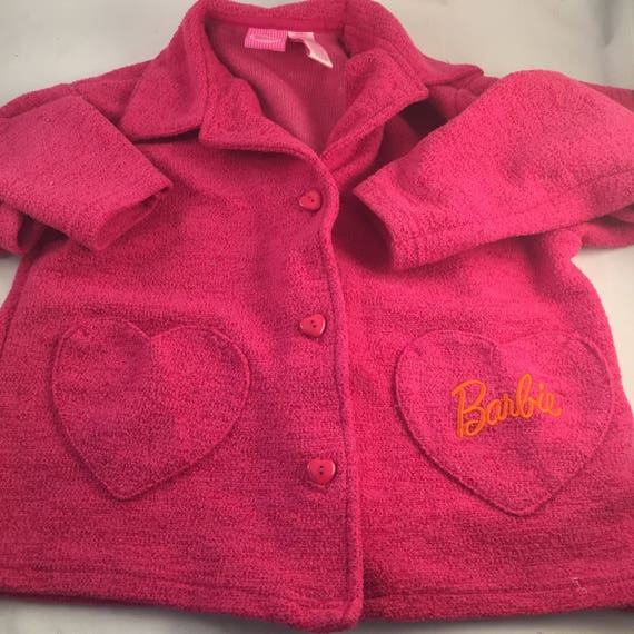 Child's Barbie Cloth Jacket, Size Medium 10/12, M… - image 1