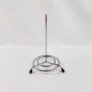 Receipt Spike, Silver Tone, Restaurant Style, Retro Receipt Spike with Rubber Stoppers