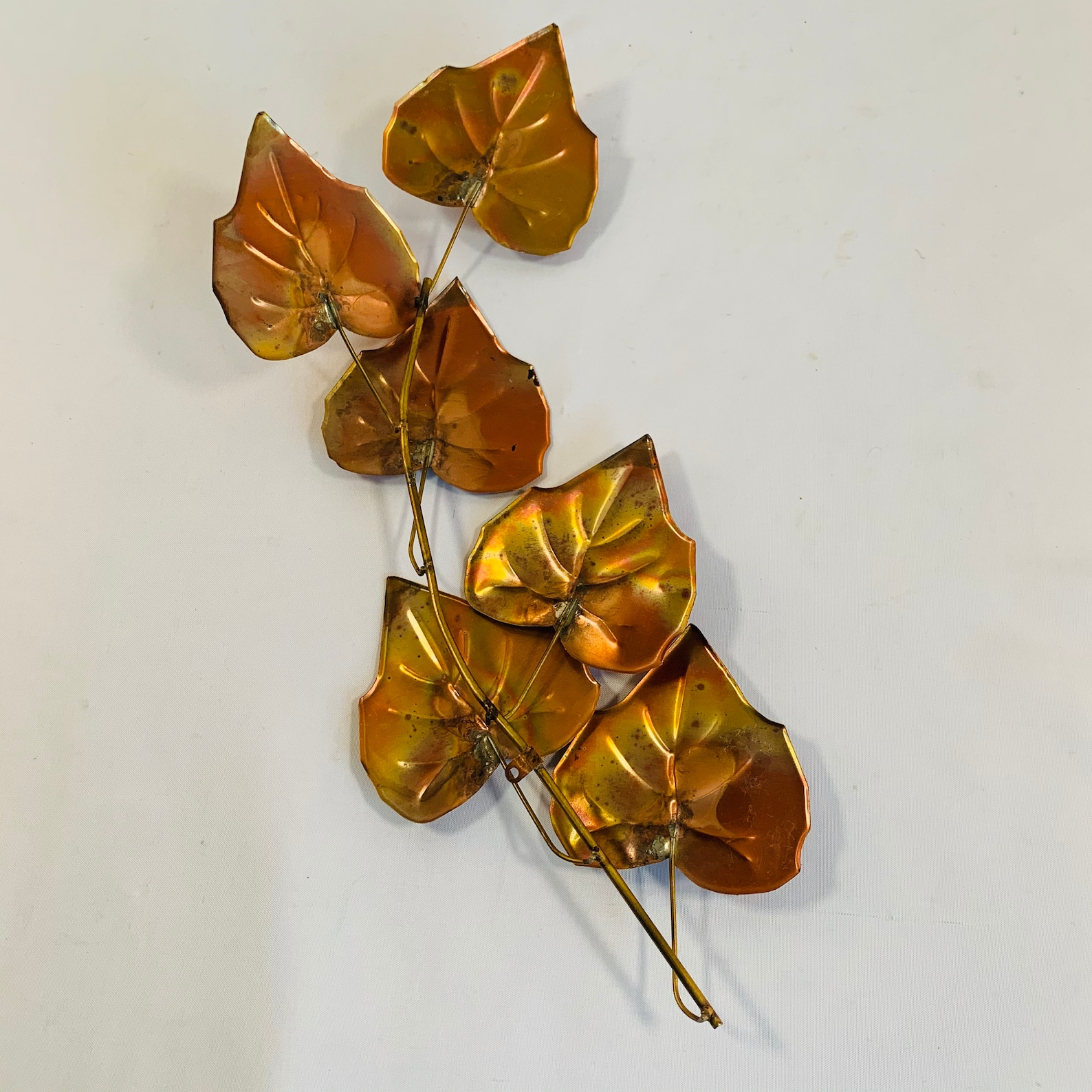 Copper Leaf Wall Display Piece Cluster of 6 Copper Leaves on Etsy