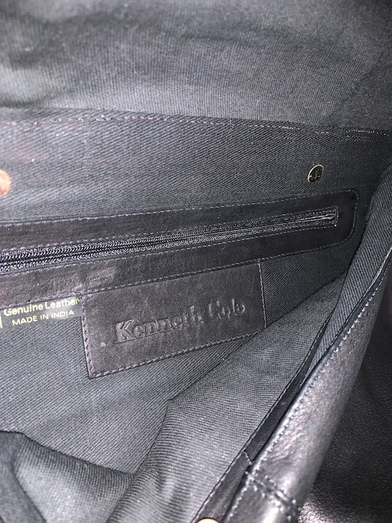 Sac Bandoulière En Cuir Véritable Kenneth Cole – Marron – Occasion Bon état – Idéal Ordinateur Portable & Affaires