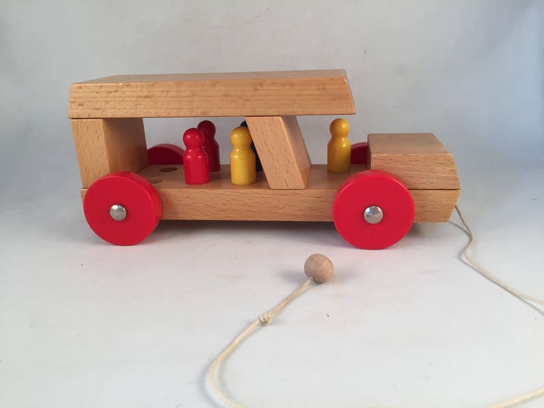 Rare Vintage Wood Pull Toy A Wood Car By Bilo Toy Early Play Attached Rope For Pulling Toys Games Push Pull Toys Issho Ueno Com