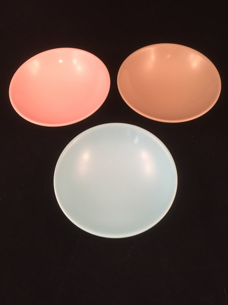 Set of 3 Melmac Lournay 5 Bowls Condiments Nuts Dessert Candy Pastel Colors