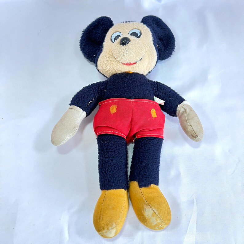 Vintage Knickerbocker Walt Disney Mickey Mouse Stuffed Animal/Doll, Very Rustic Old Mickey Mouse, Great Collectors Item, Not Sure of Age bild 3