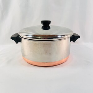 Vintage Revere Ware Sauce Pot Pan 2 Qt W/ Lid 92h Clinton ILL USA Copper  Bottom