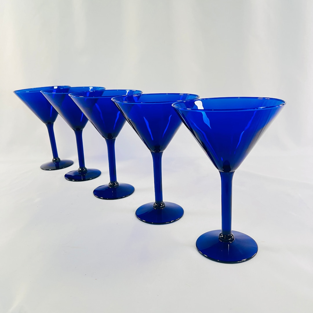 5 Cobalt Blue Martini Glasses Beautiful Dark Cobalt Blue Vintage Hard 5-cobalt-blue-martini-glasses-beautiful-dark-cobalt-blue-vintage-hard